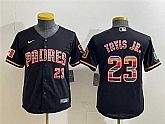 Youth San Diego Padres #23 Fernando Tatis Jr. Black Mexico Cool Base Stitched Jersey,baseball caps,new era cap wholesale,wholesale hats